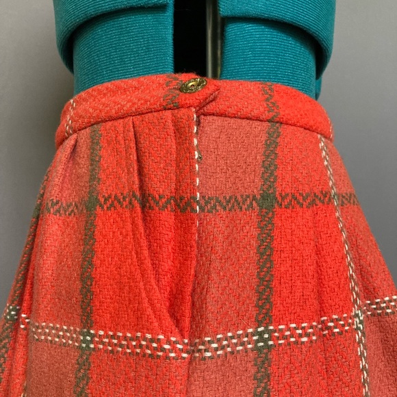 250 Valencia for Levi’s Orange Plaid Wool Skirt - Picture 3 of 3